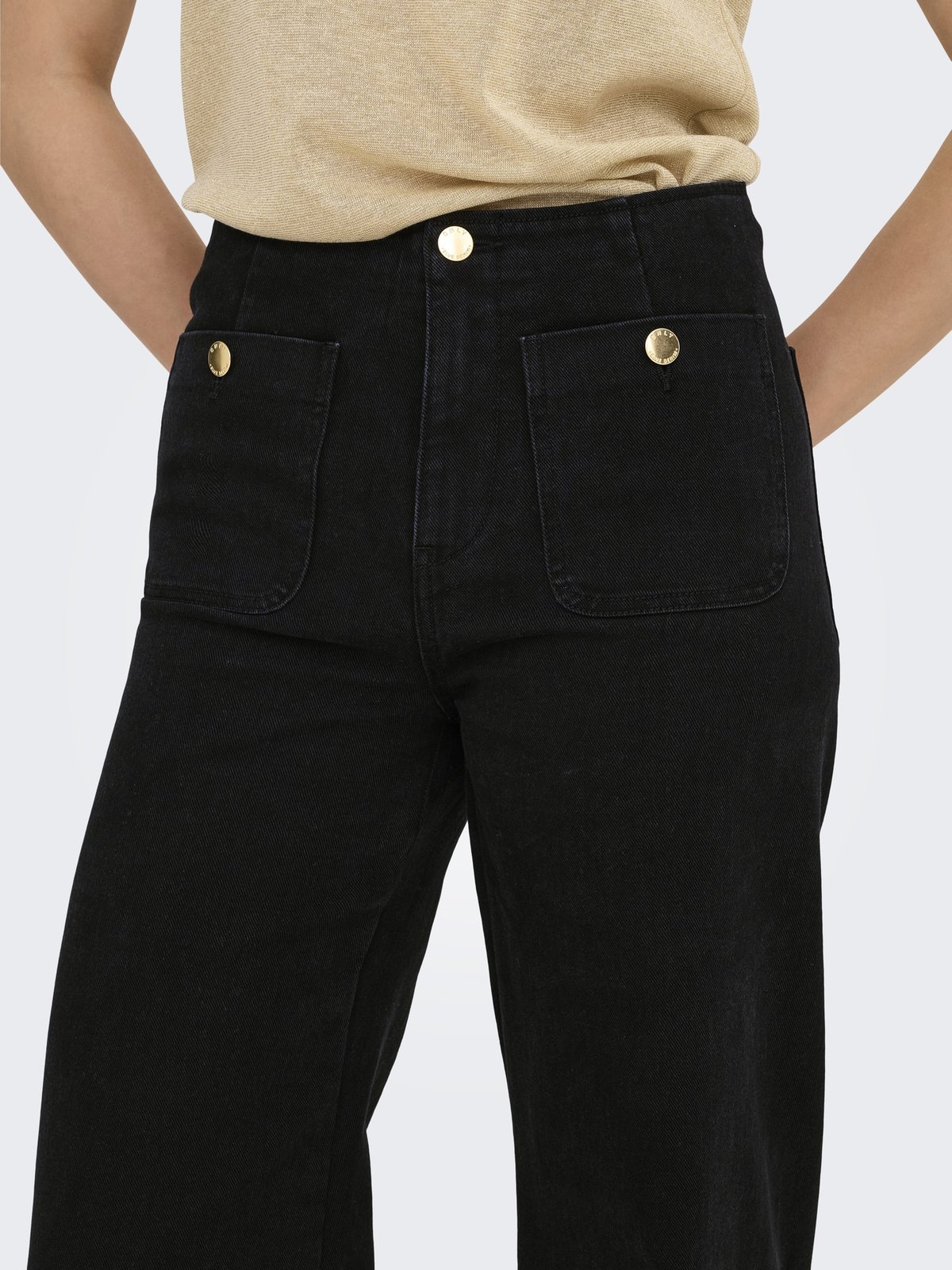 Only Madeline High Waist Wide Pocket Denim Sort