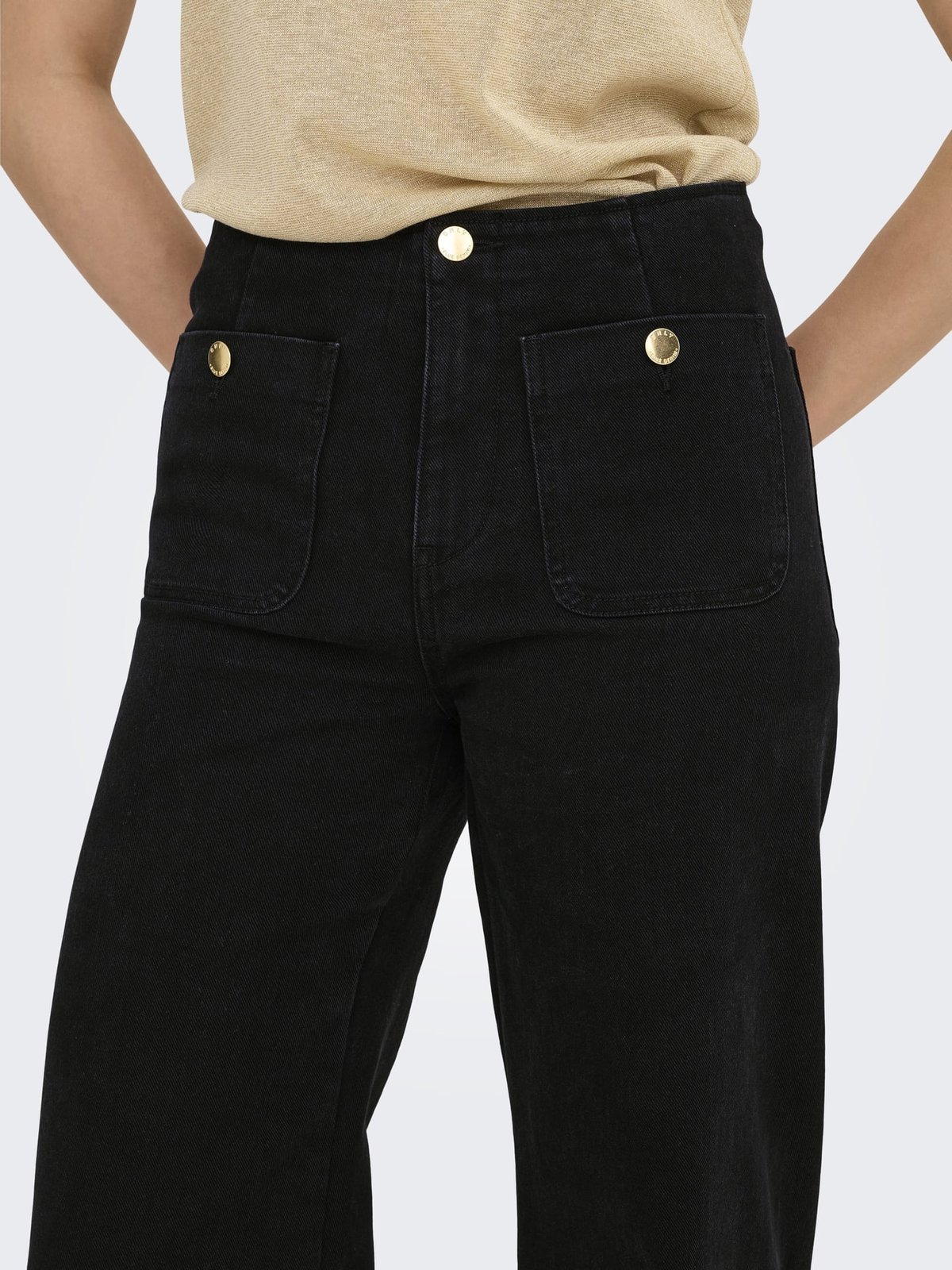 Only Madeline High Waist Wide Pocket Denim Sort