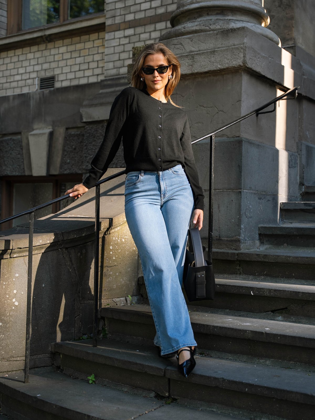 Only Madison Blush High Waist Wide Denim Light Blue Denim