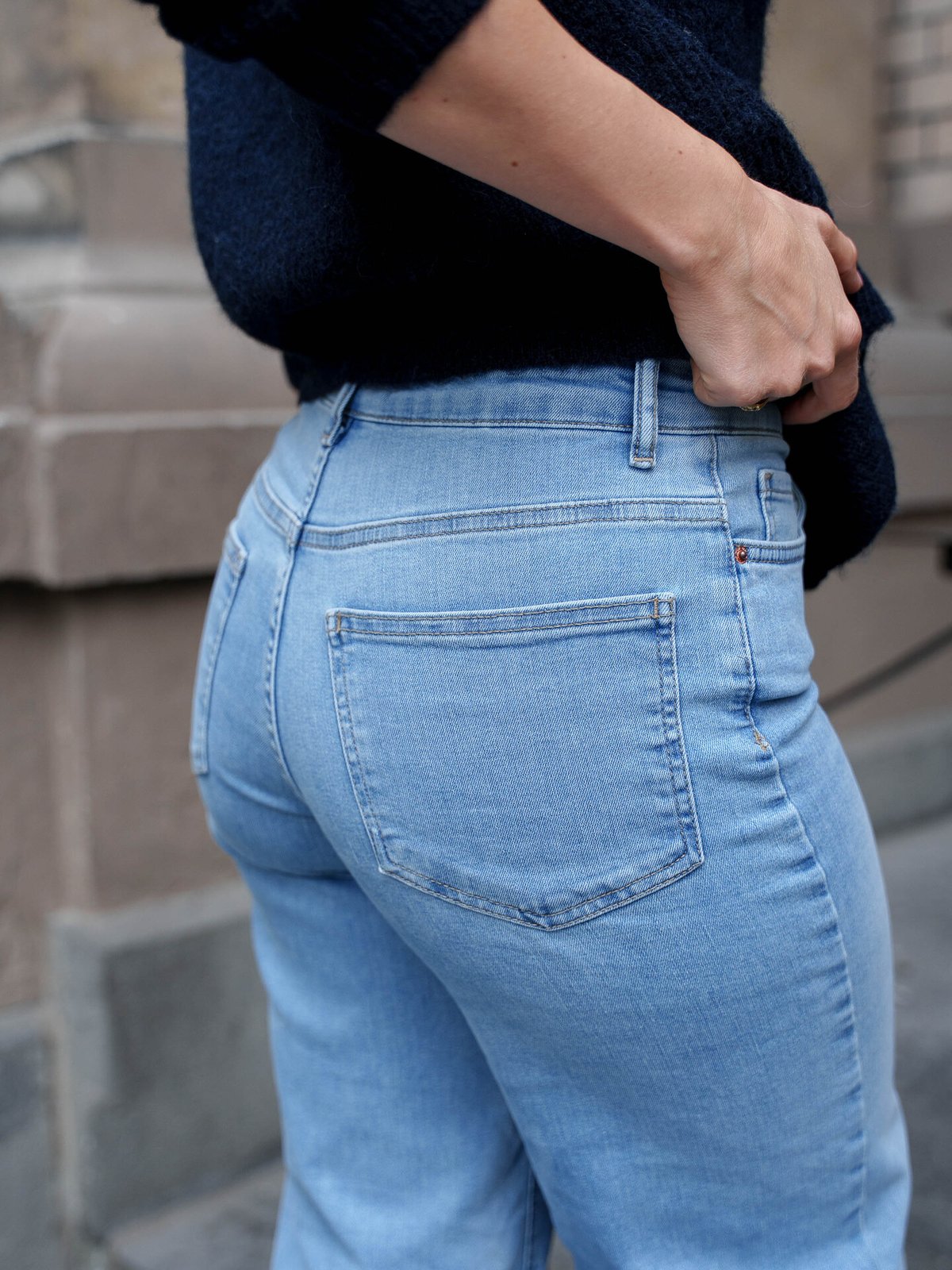 Only Madison Blush High Waist Wide Denim Light Blue Denim