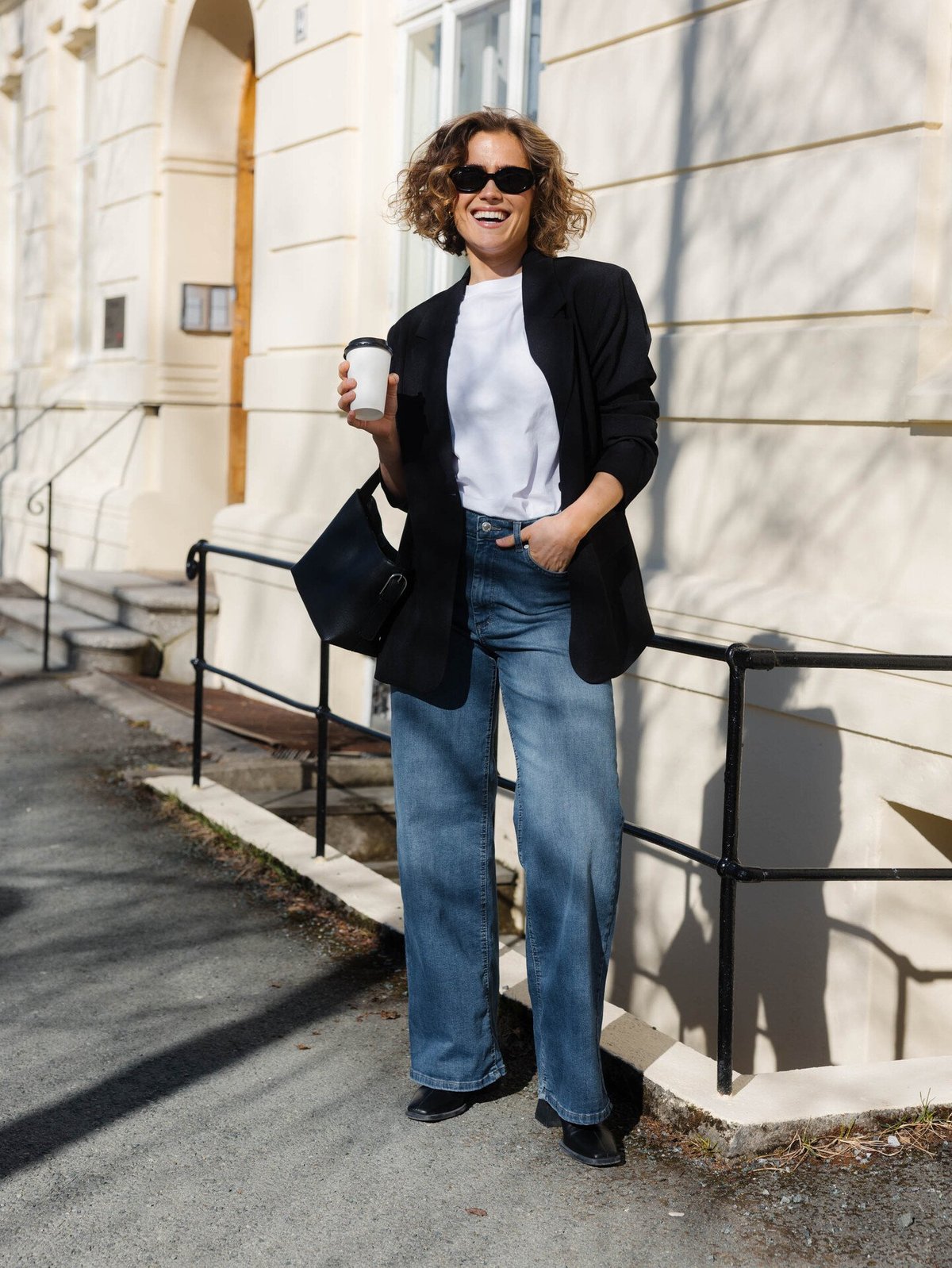 Only Madison Blush High Waist Wide Denim Special Blue Grey Denim