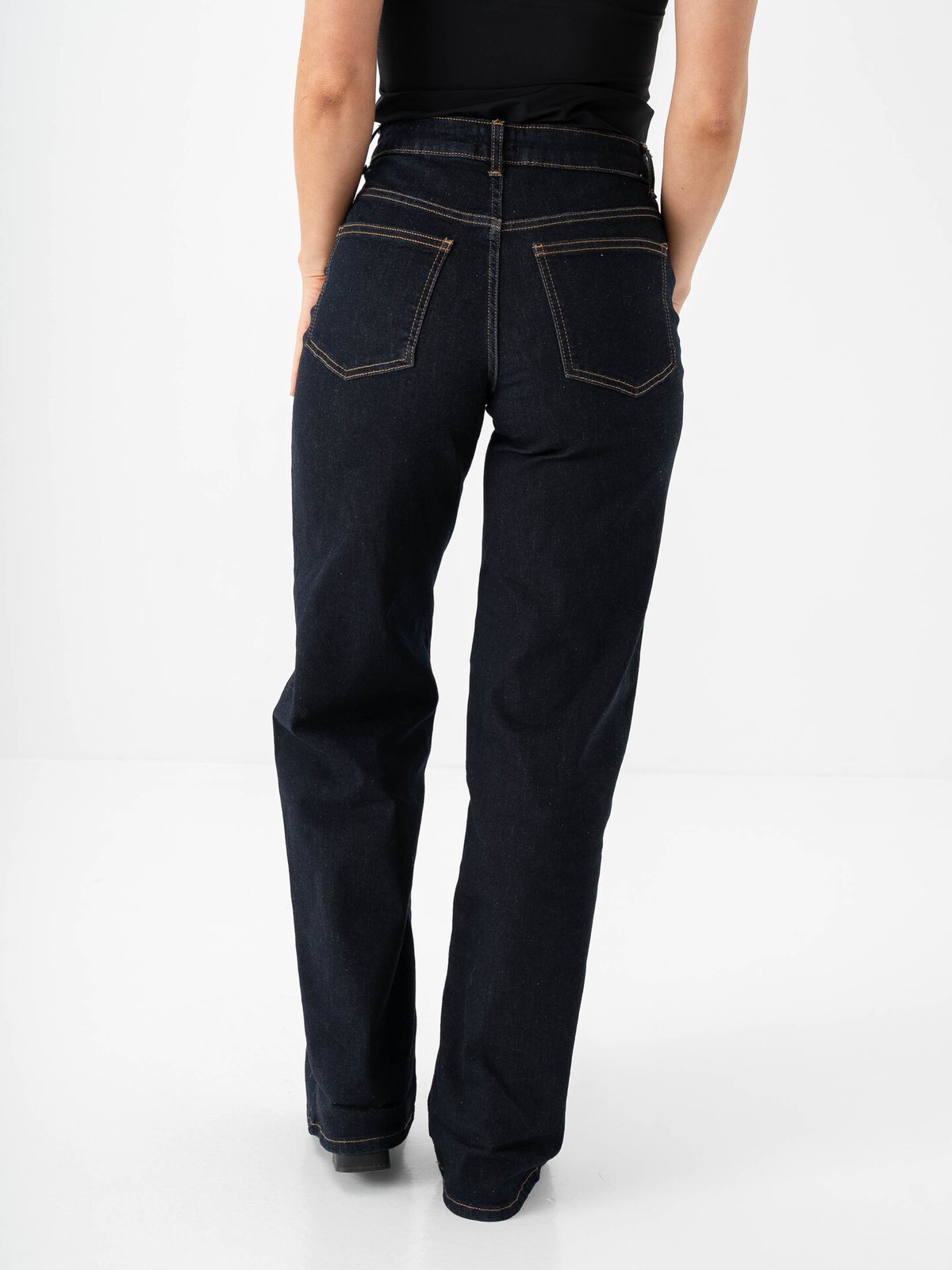 Only Madison Blush High Waist Wide Denim Dark Blue Denim Rinse