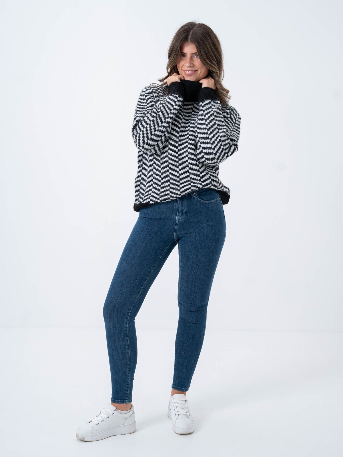 Only Power Mid Pushup Dark Blue Denim