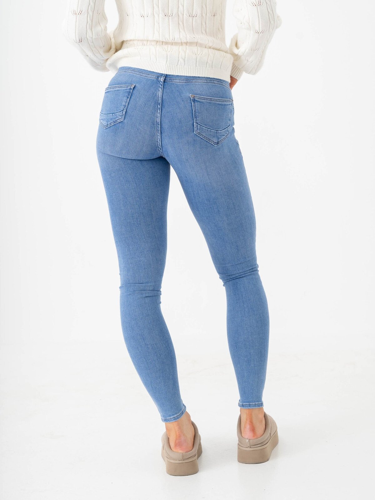 Only Power Mid Pushup Special Bright Blue Denim