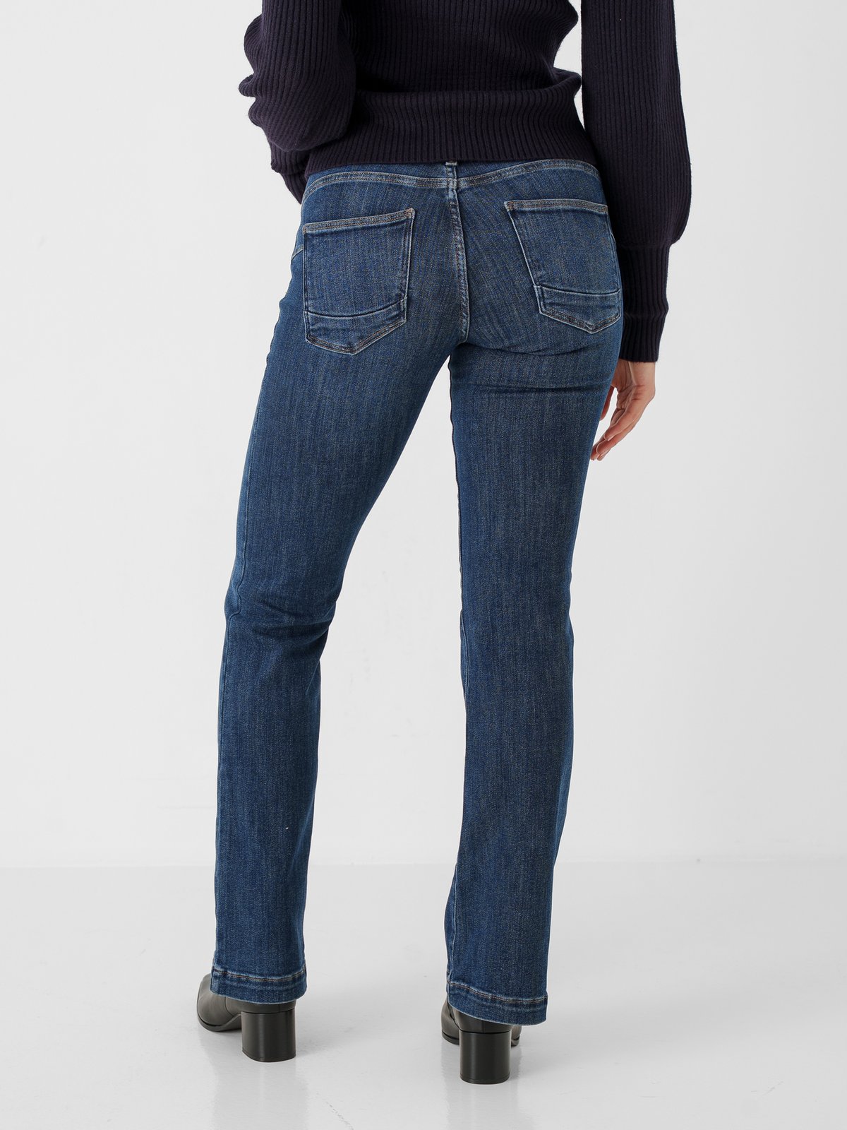 Only Power Mid Pushup Dark Blue Denim