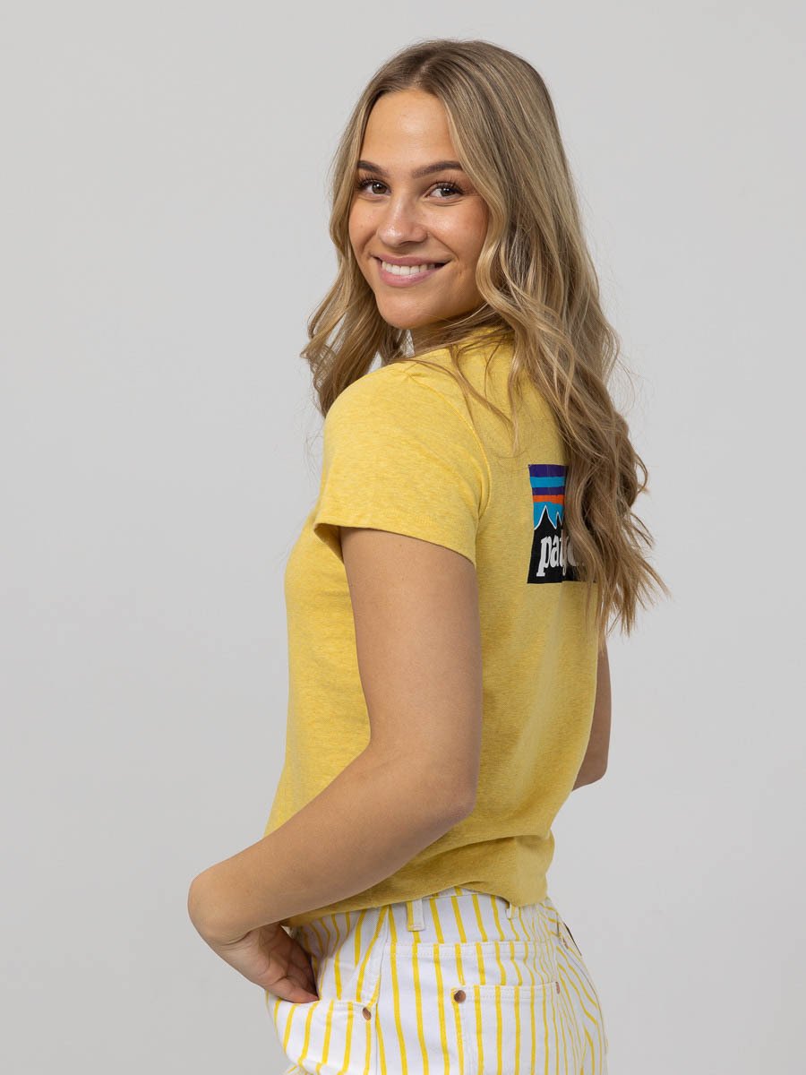 Patagonia Women’s P-6 Logo Responsibili-Tee Surfboard Yellow