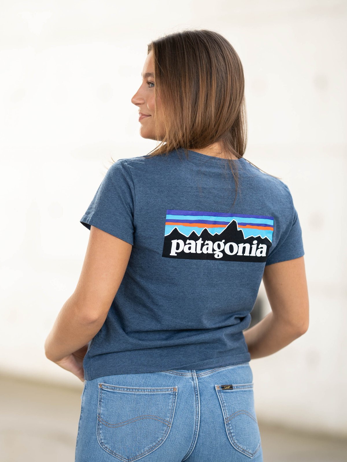 Patagonia Women’s P-6 Logo Responsibili-Tee Utility Blue
