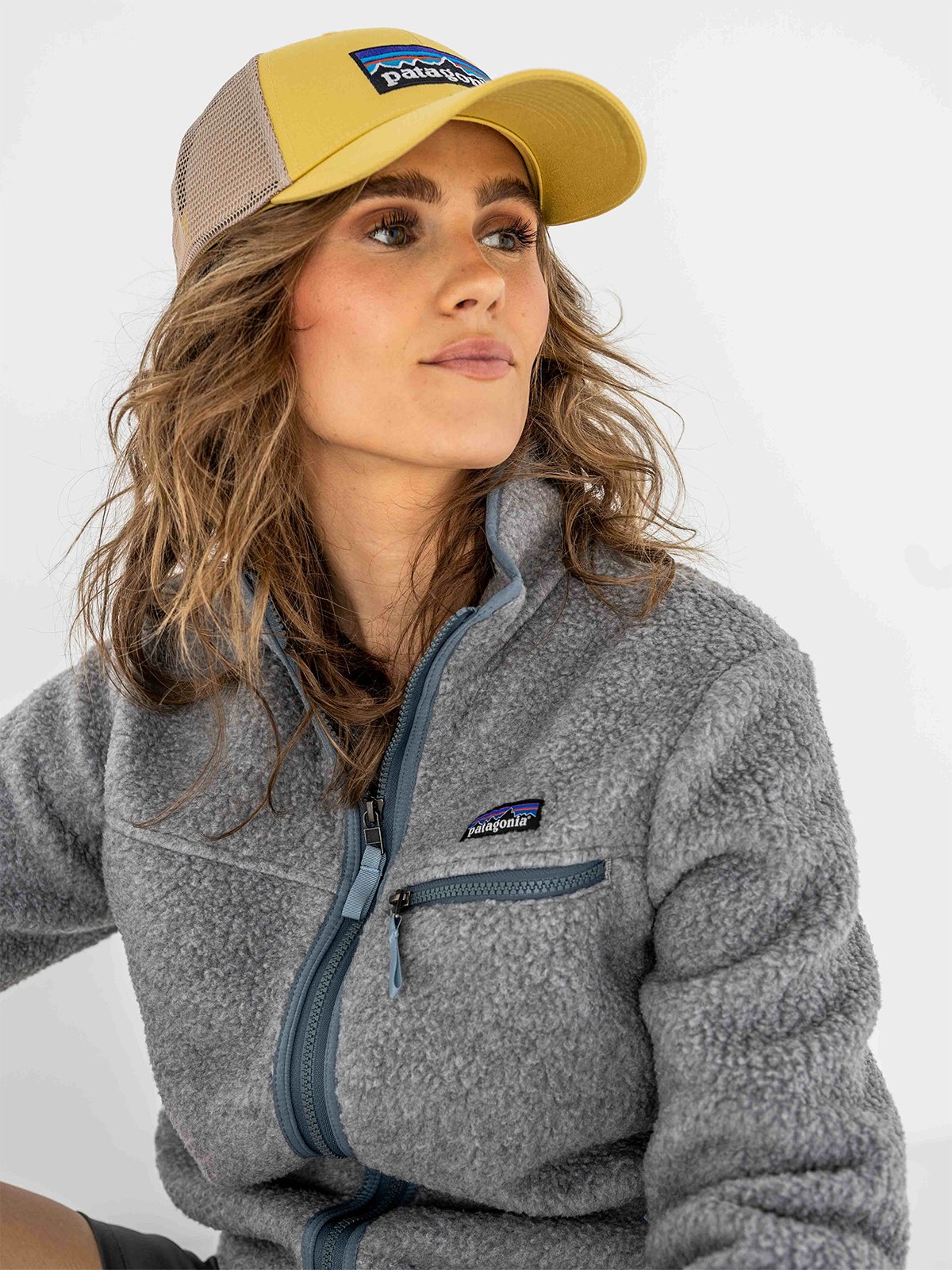 Patagonia P-6 Logo LoPro Trucker Hat Golden Yellow