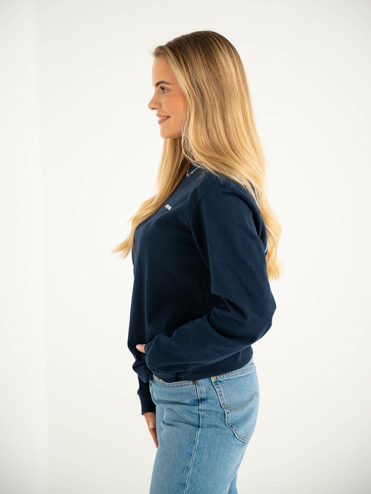 Patagonia Long Sleeve P-6 Logo Responsibili-T Classic Navy