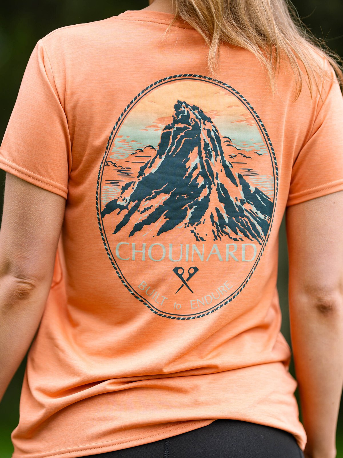 Patagonia Women’s Cap Cool Daily Graphic Shirt Lands Chouinard Crest: Rock Melon X-Dye