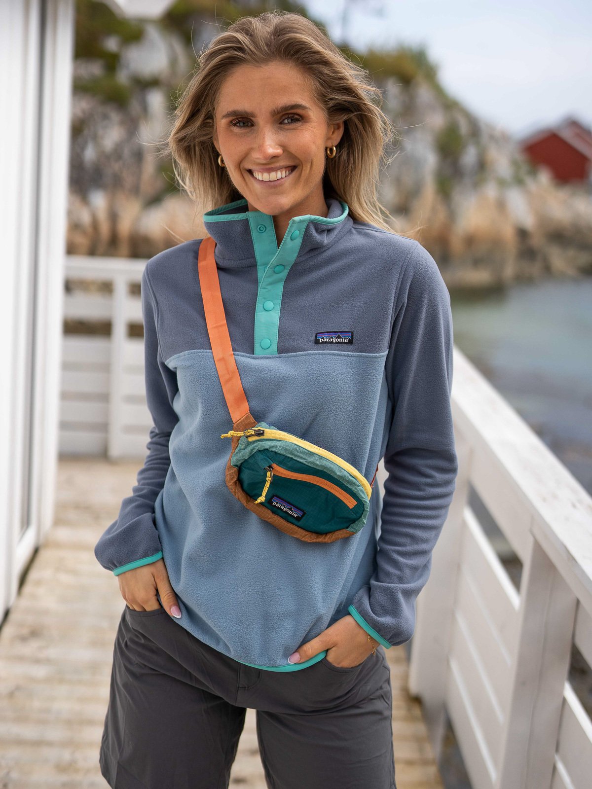 Patagonia Ultralight Black Hole Mini Hip Patchwork: Current Blue