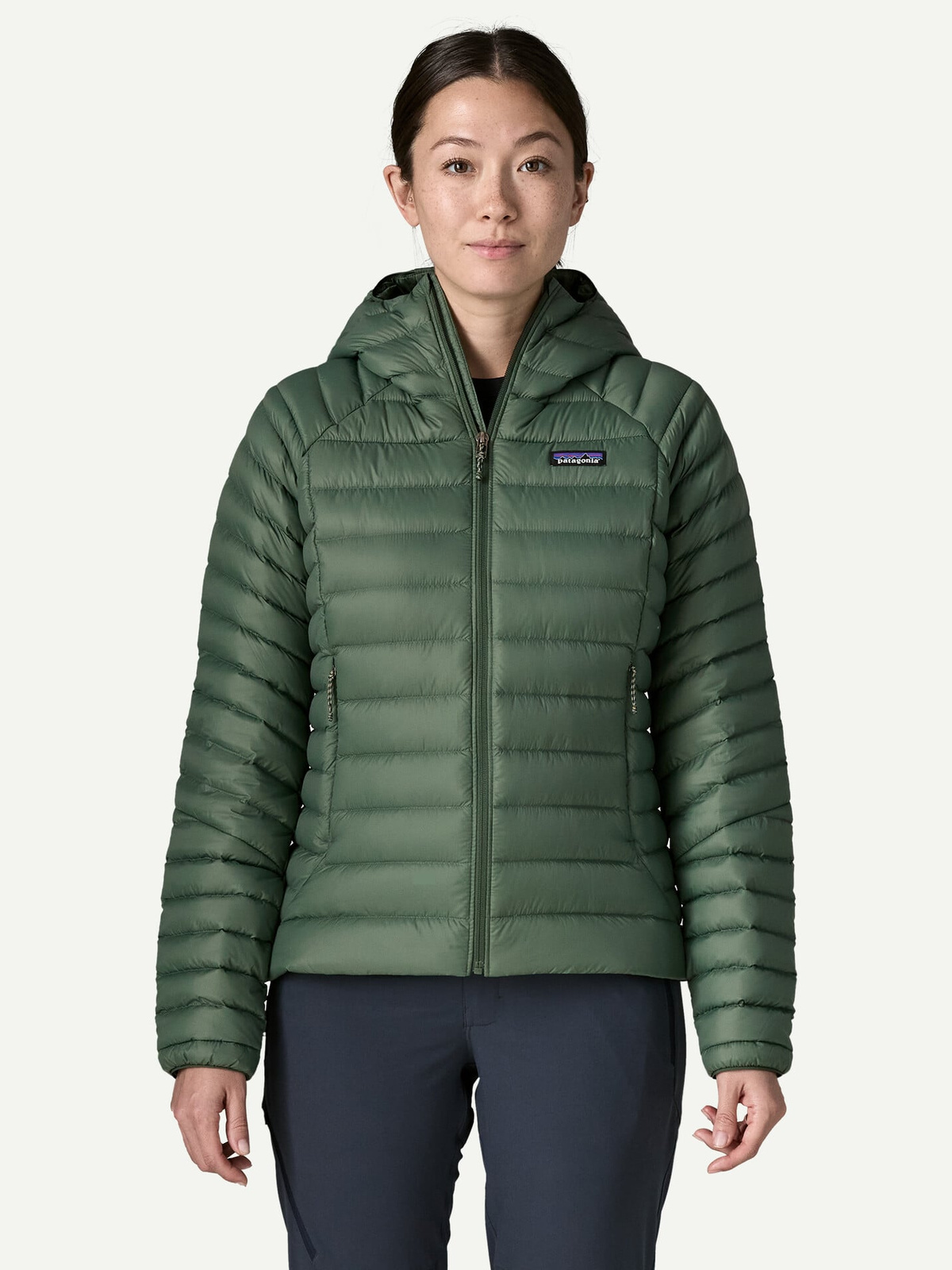 Patagonia Down Sweater Hoody Grønn