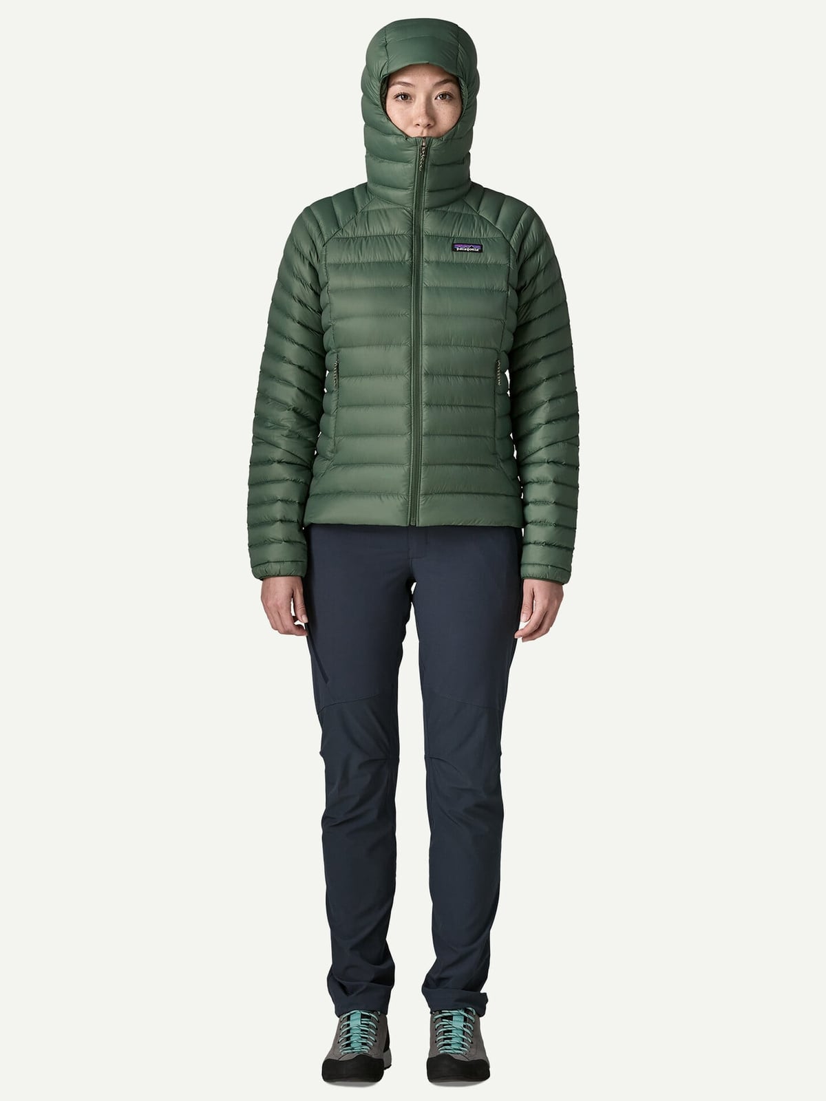Patagonia Down Sweater Hoody Grønn