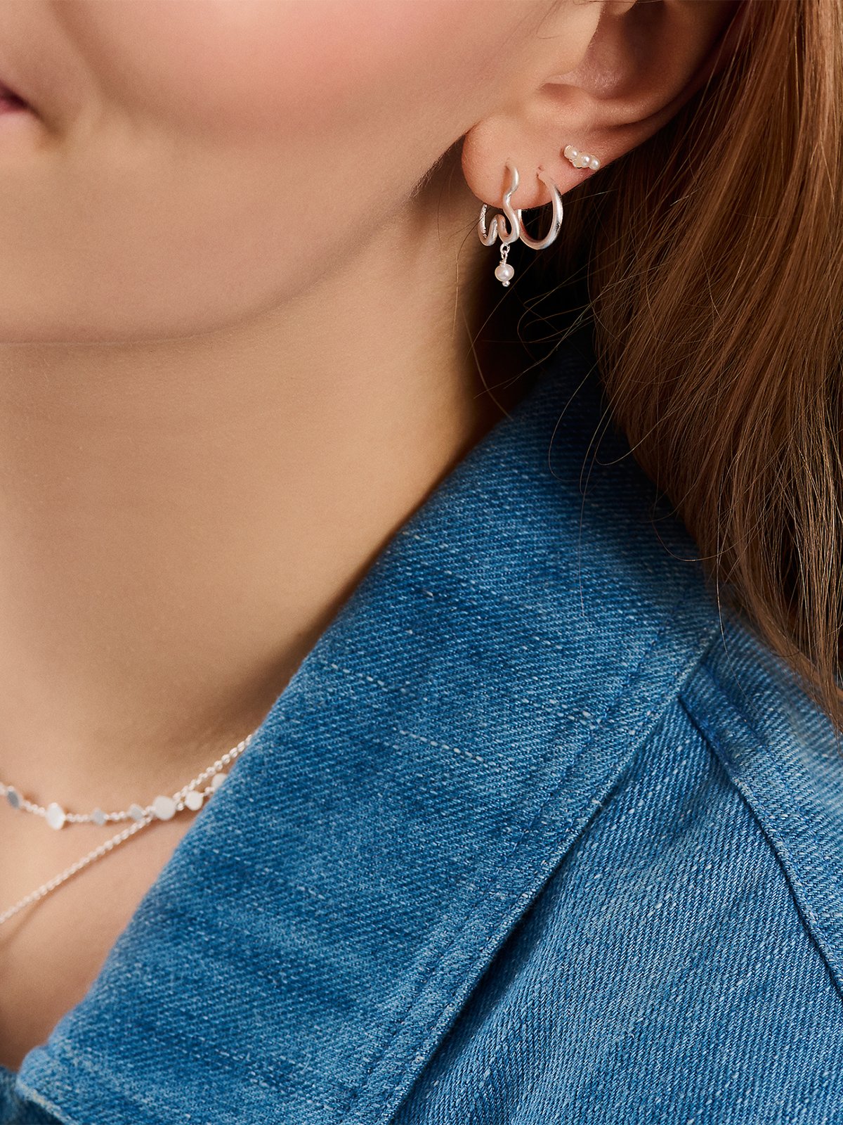 Pernille Corydon Ocean Pearl Earsticks Gull