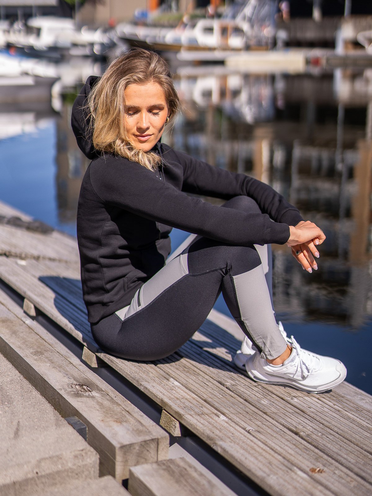 Peak Performance W Track Tights Soud Mist / Black