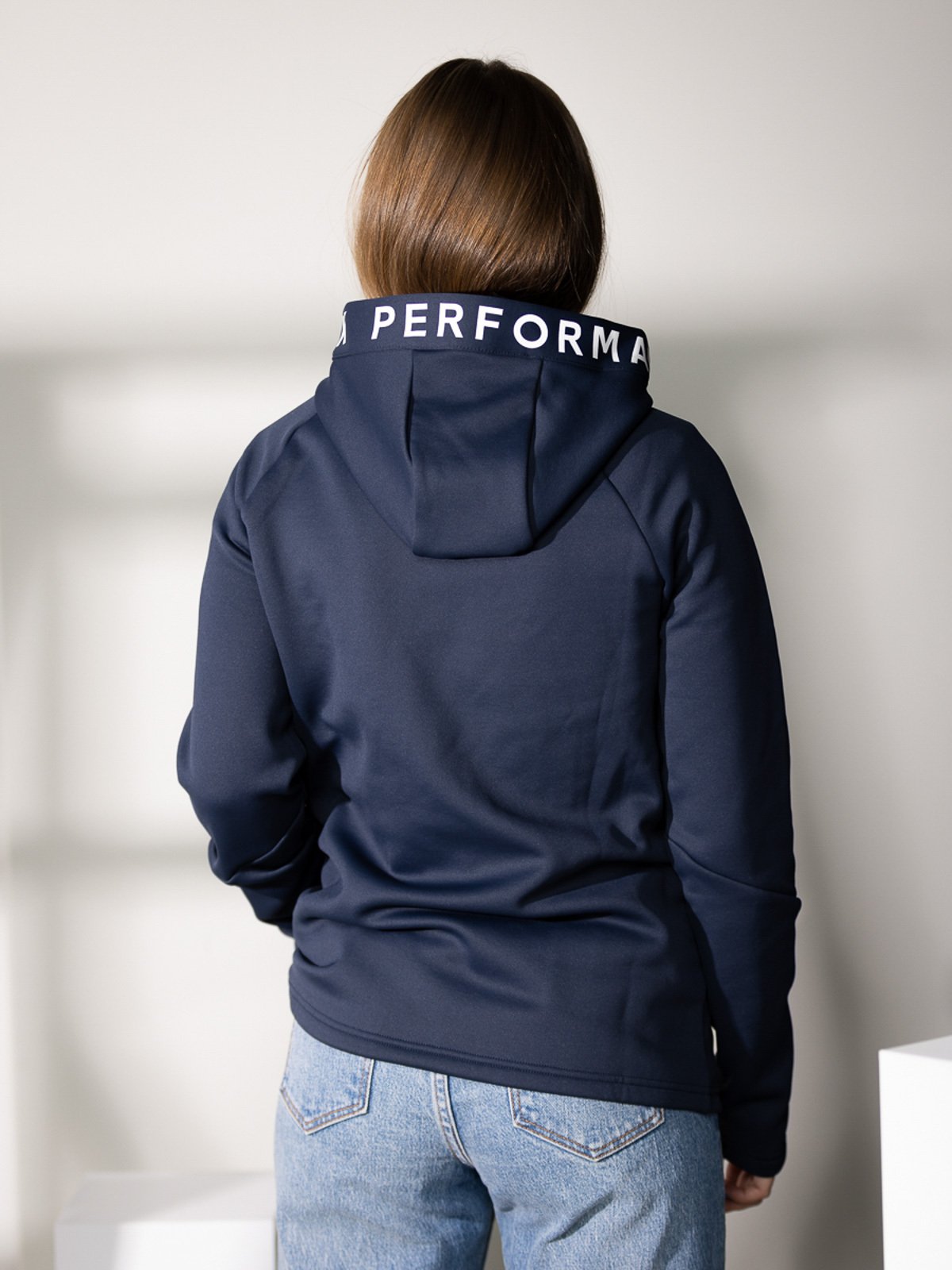 Peak Performance W Rider Zip Hood Jacket Blue Shadow