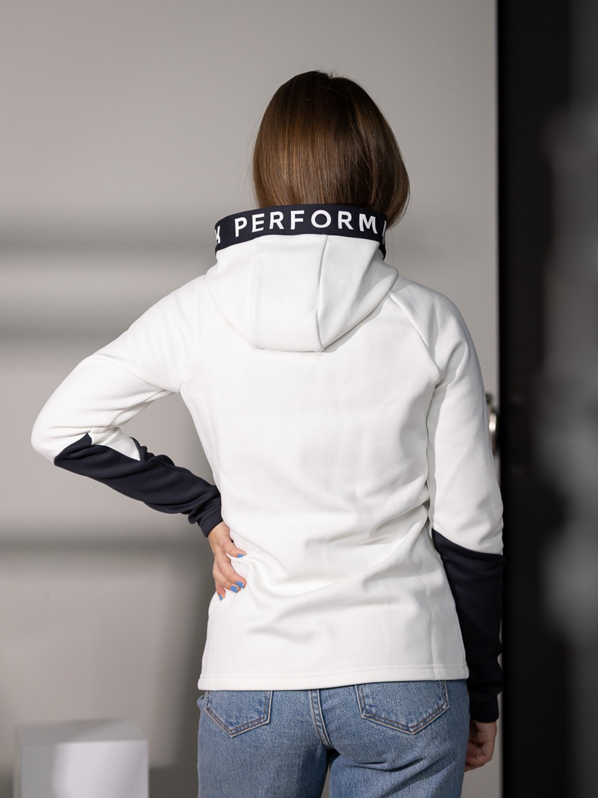 Peak Performance W Rider Zip Hood Jacket Off White / Black