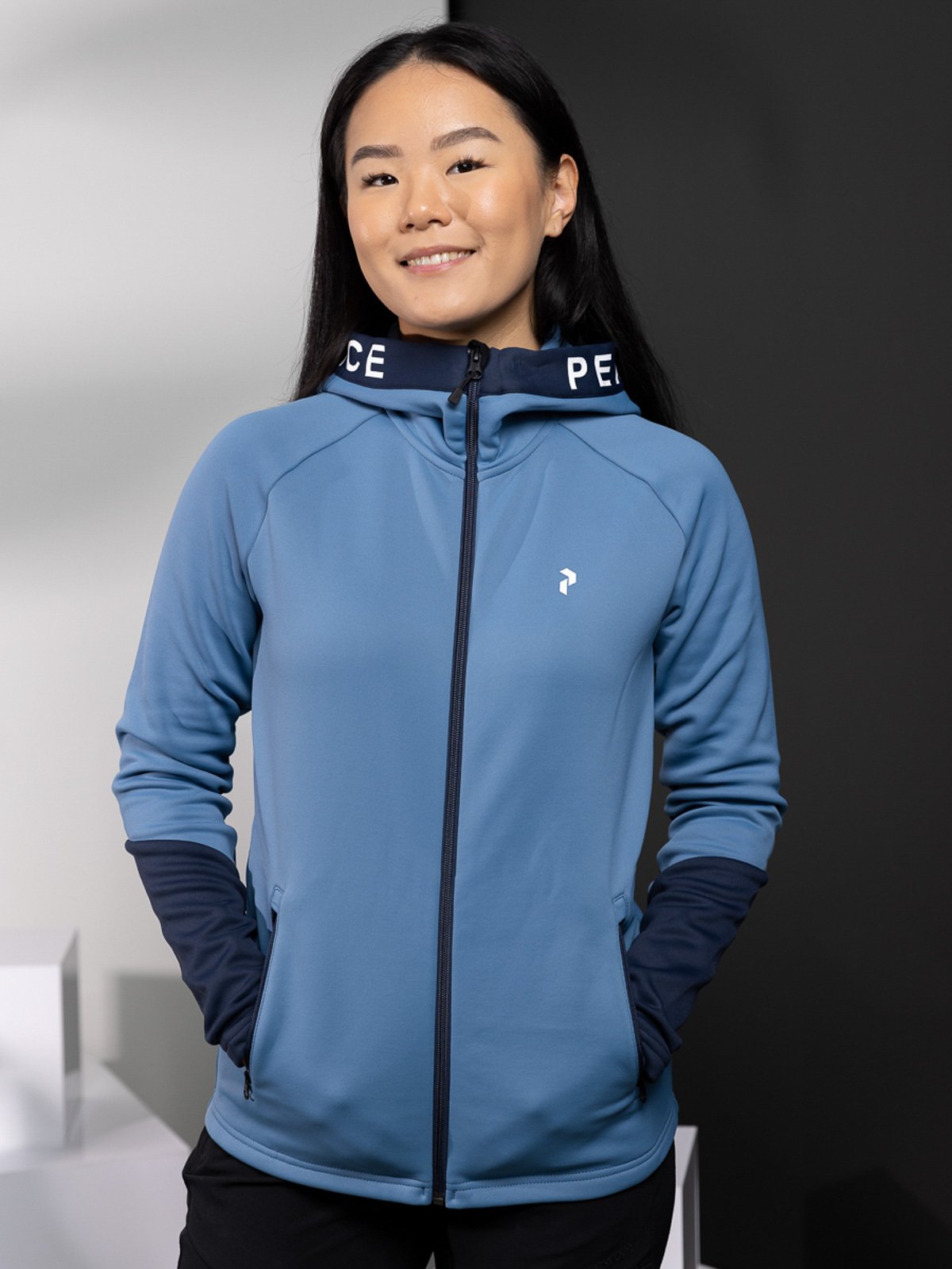 Peak Performance W Rider Zip Hood Jacket Shallow / Blue Shadow