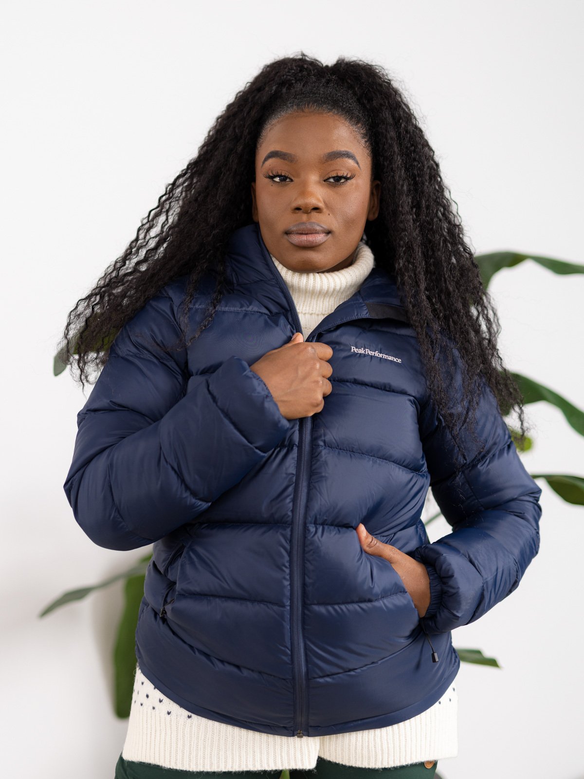 Peak Performance Down Hood Jacket Blue Shadow