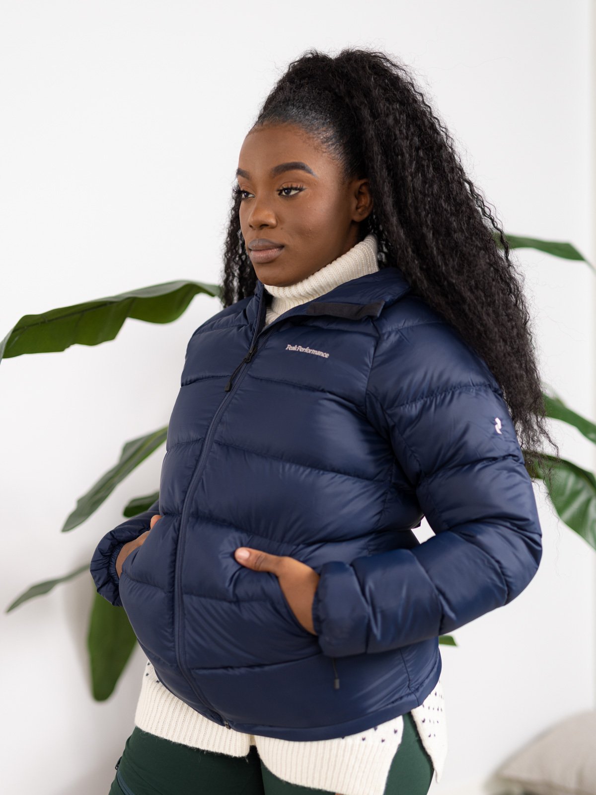 Peak Performance Down Hood Jacket Blue Shadow