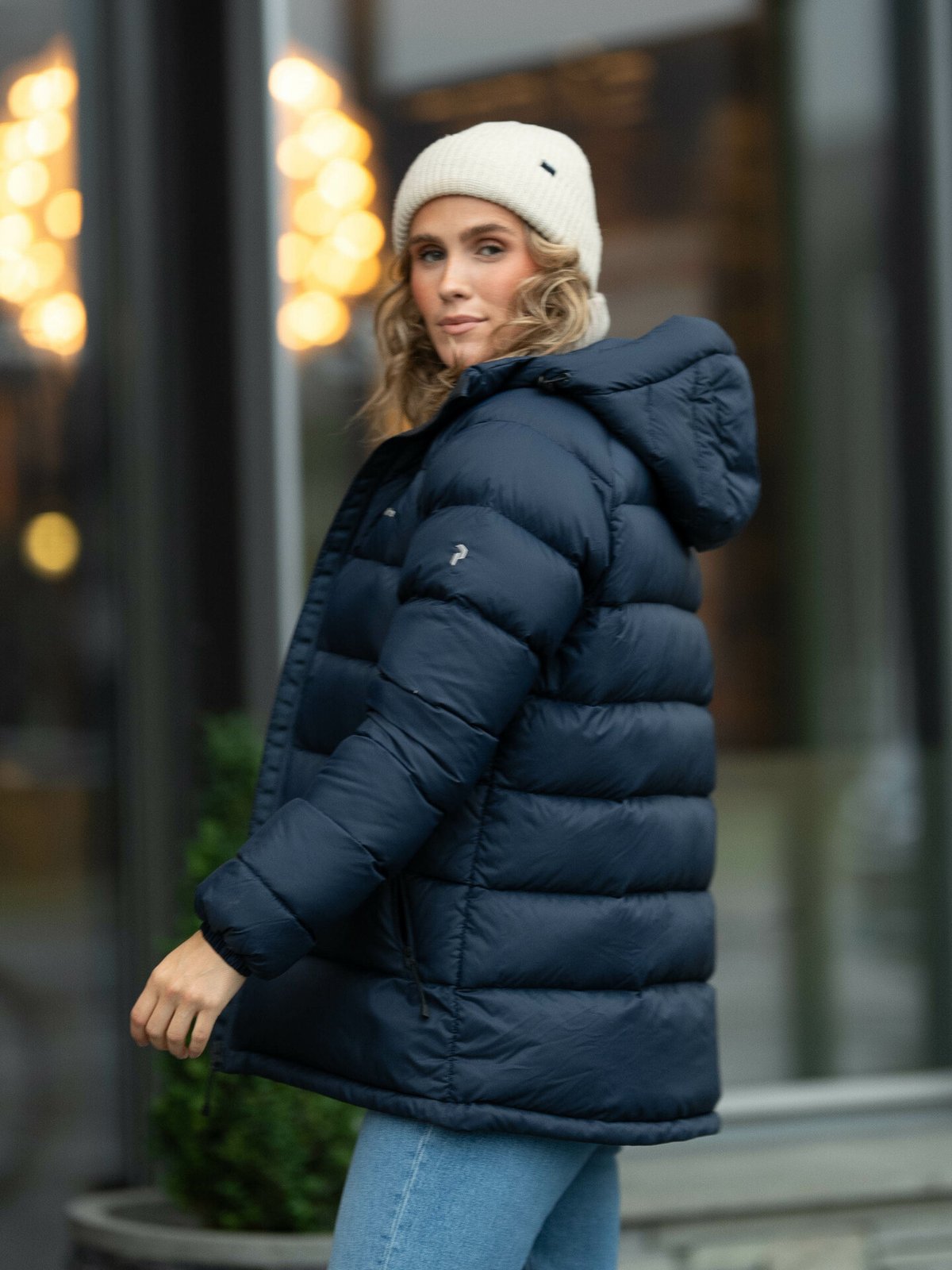 Peak Performance Down Hood Jacket Blue Shadow