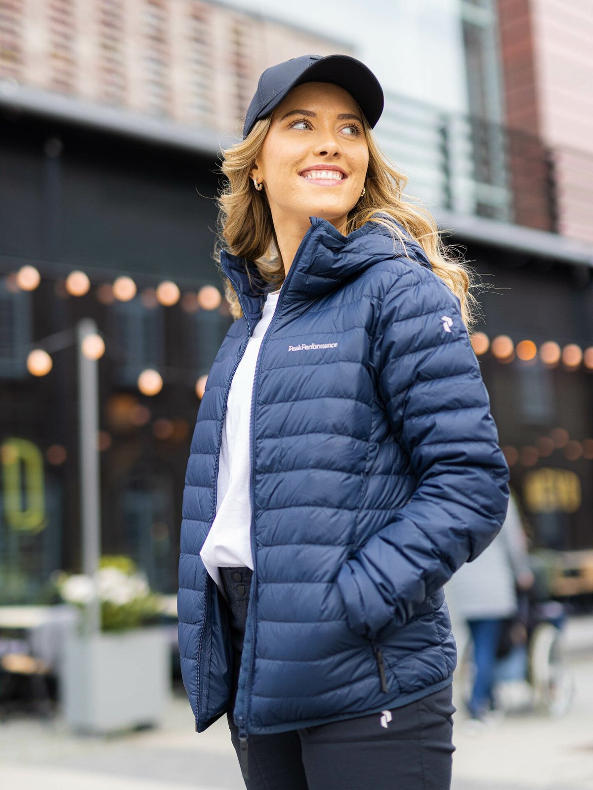 Peak Performance Down Liner Hood Jacket Blue Shadow