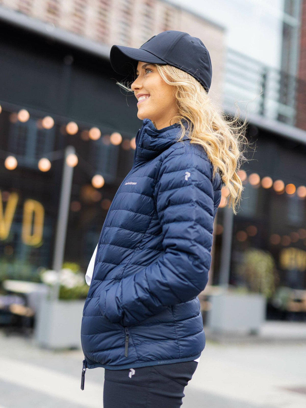 Peak Performance Down Liner Hood Jacket Blue Shadow