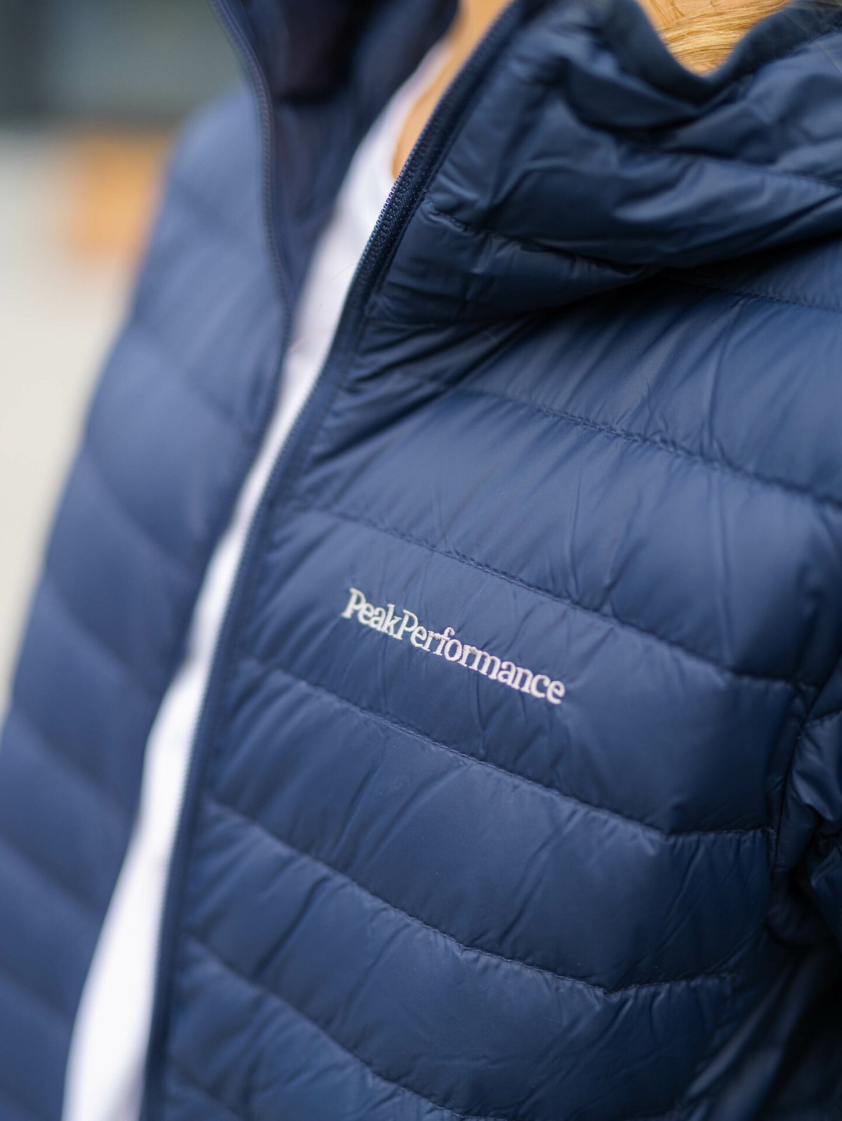 Peak Performance Down Liner Hood Jacket Blue Shadow