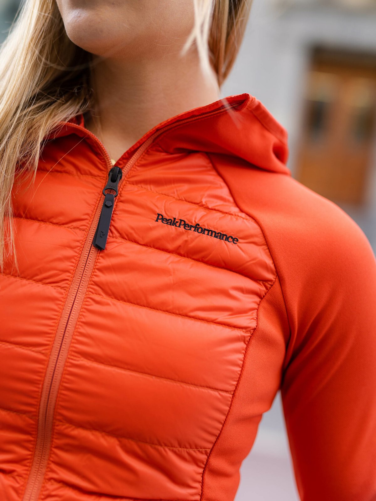 Peak Performance Down Hybrid Hood Jacket Oransje