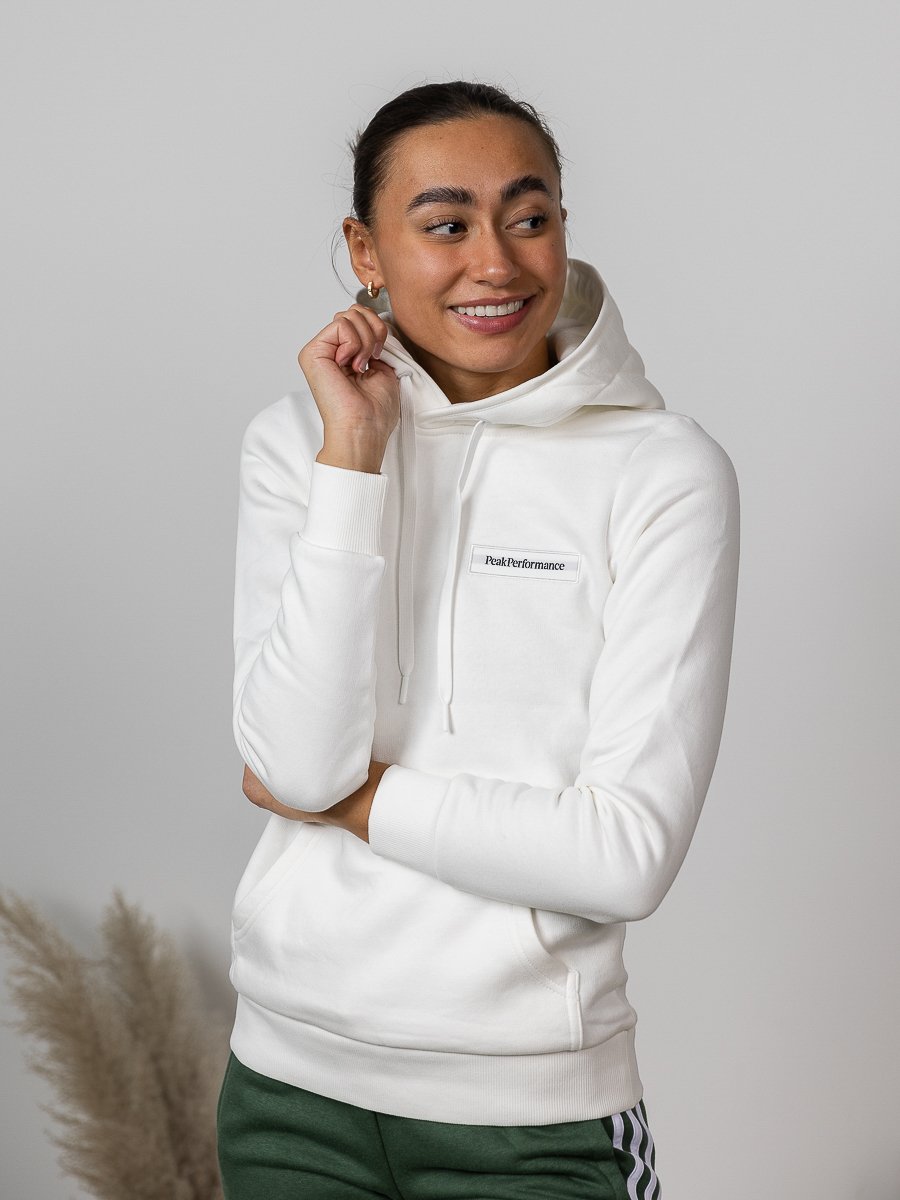 Peak Performance Logo Hood Sweatshirt White