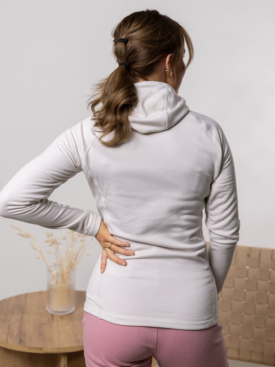 Peak Performance Midlayer Zip Hood Offwhite