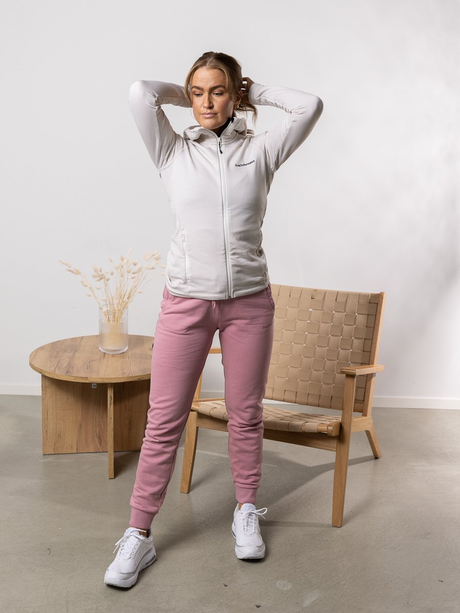 Peak Performance Midlayer Zip Hood Offwhite