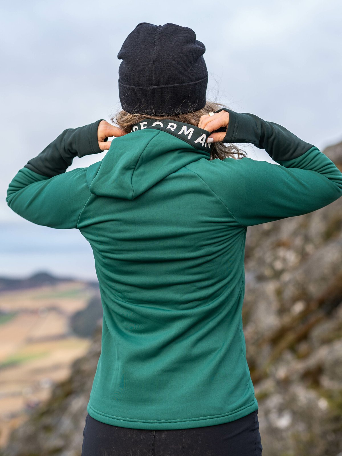 Peak Performance W Rider Zip Hood jacket Green ivy / Scarab green