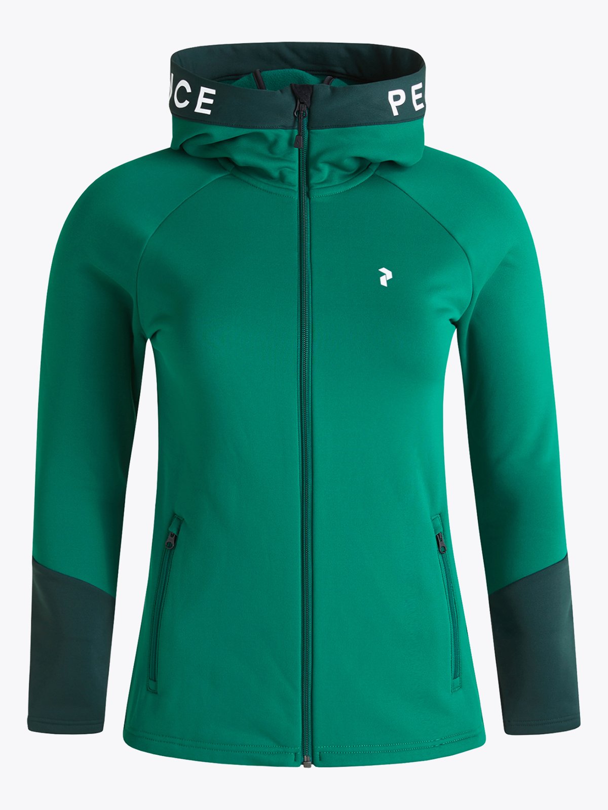 Peak Performance W Rider Zip Hood jacket Green ivy / Scarab green