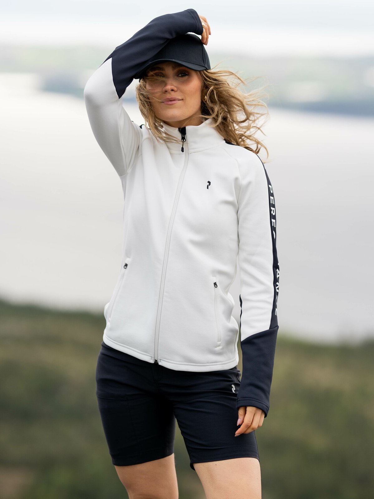 Peak Performance Rider Mid Zip Jacket Off White / Black