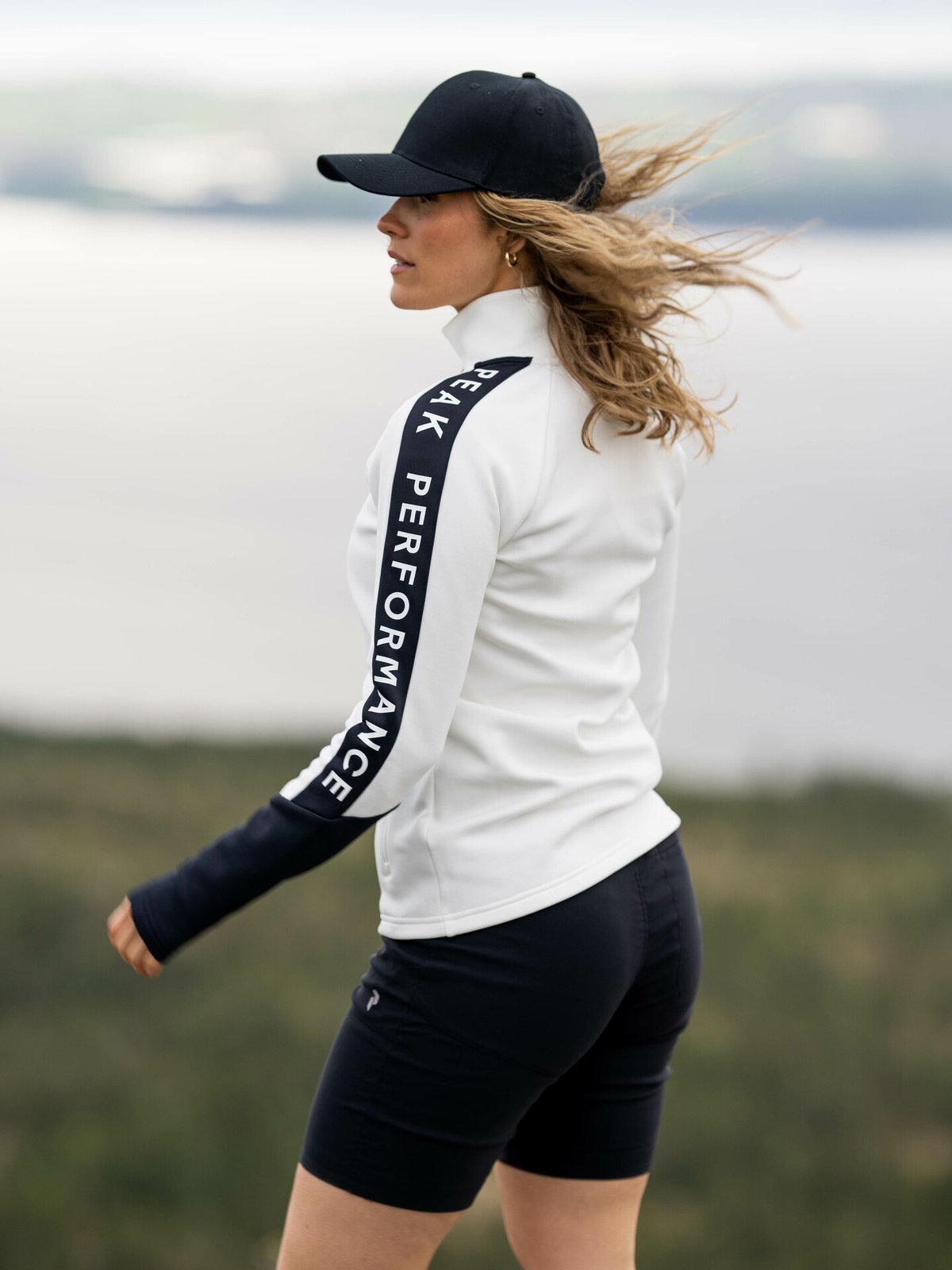 Peak Performance Rider Mid Zip Jacket Off White / Black