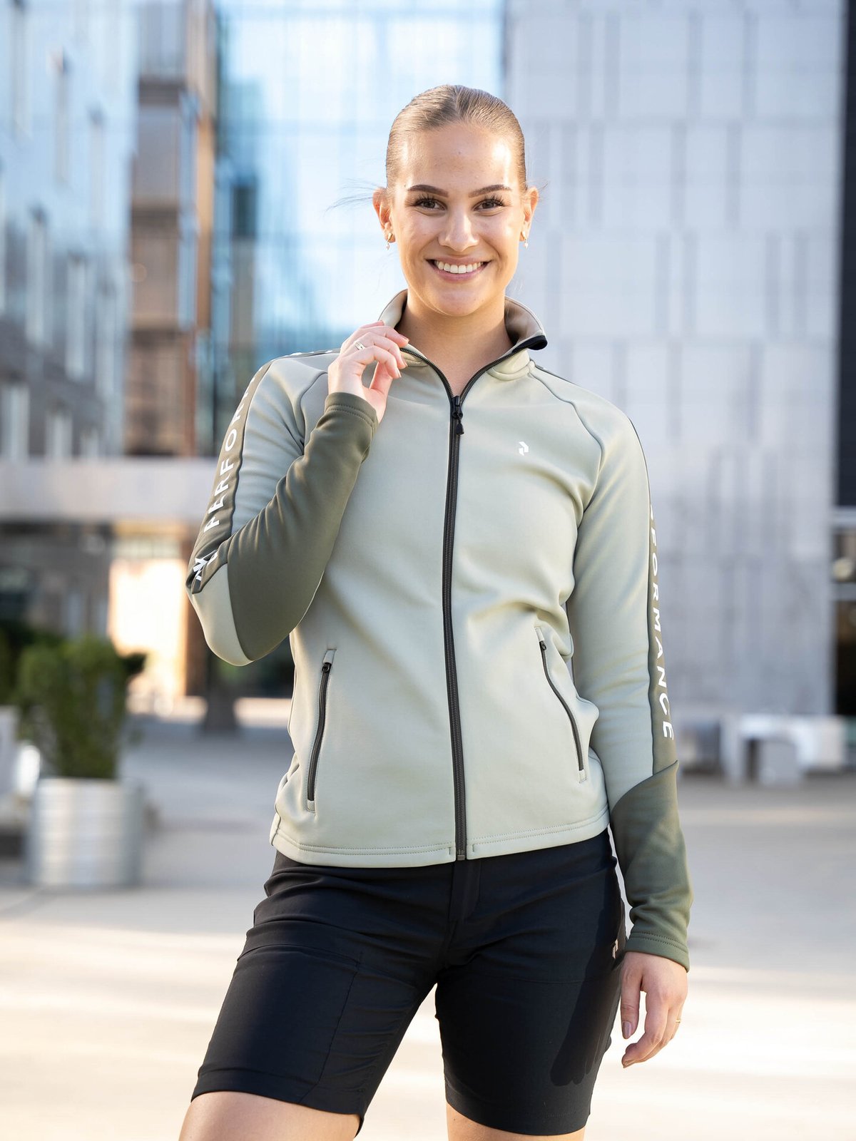 Peak Performance Rider Mid Zip Jacket Limit Green / Pine