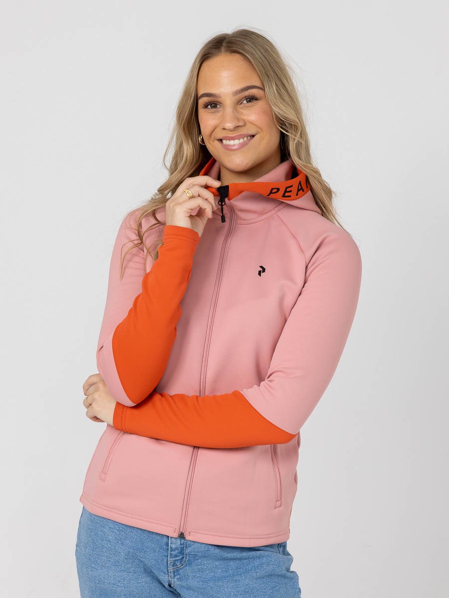 Peak Performance Rider Mid Zip Hood Rosa