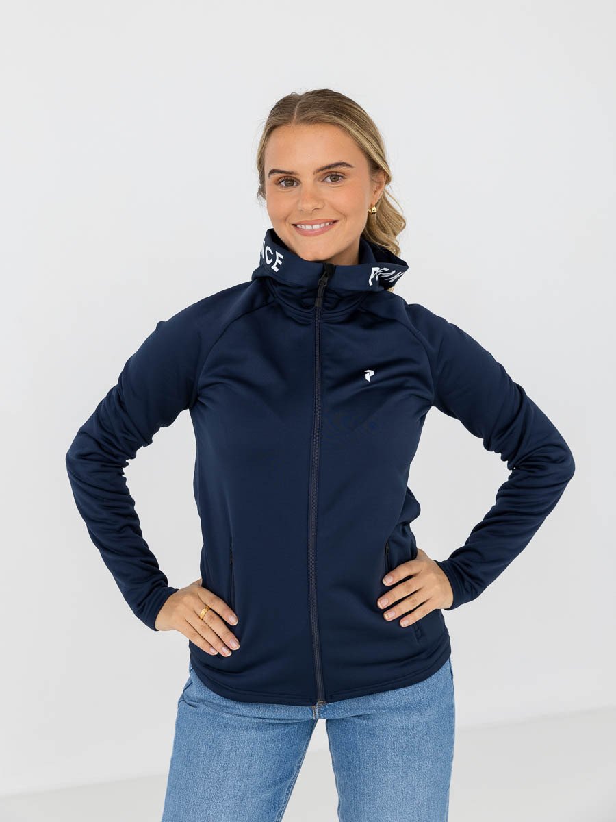 Peak Performance Rider Mid Zip Hood Blue Shadow