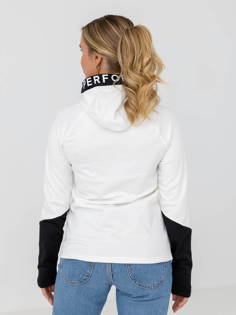 Peak Performance Rider Mid Zip Hood Offwhite / Black