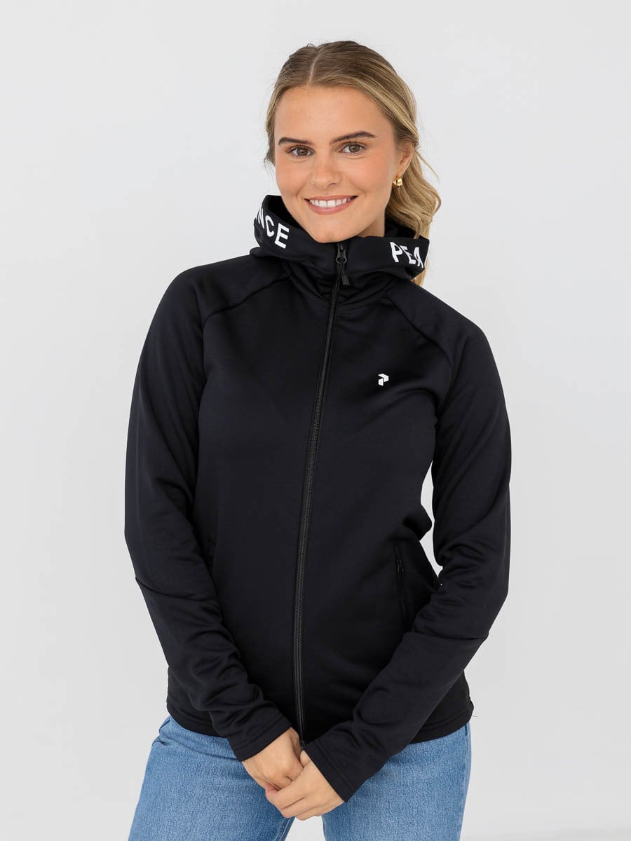 Peak Performance Rider Mid Zip Hood Black