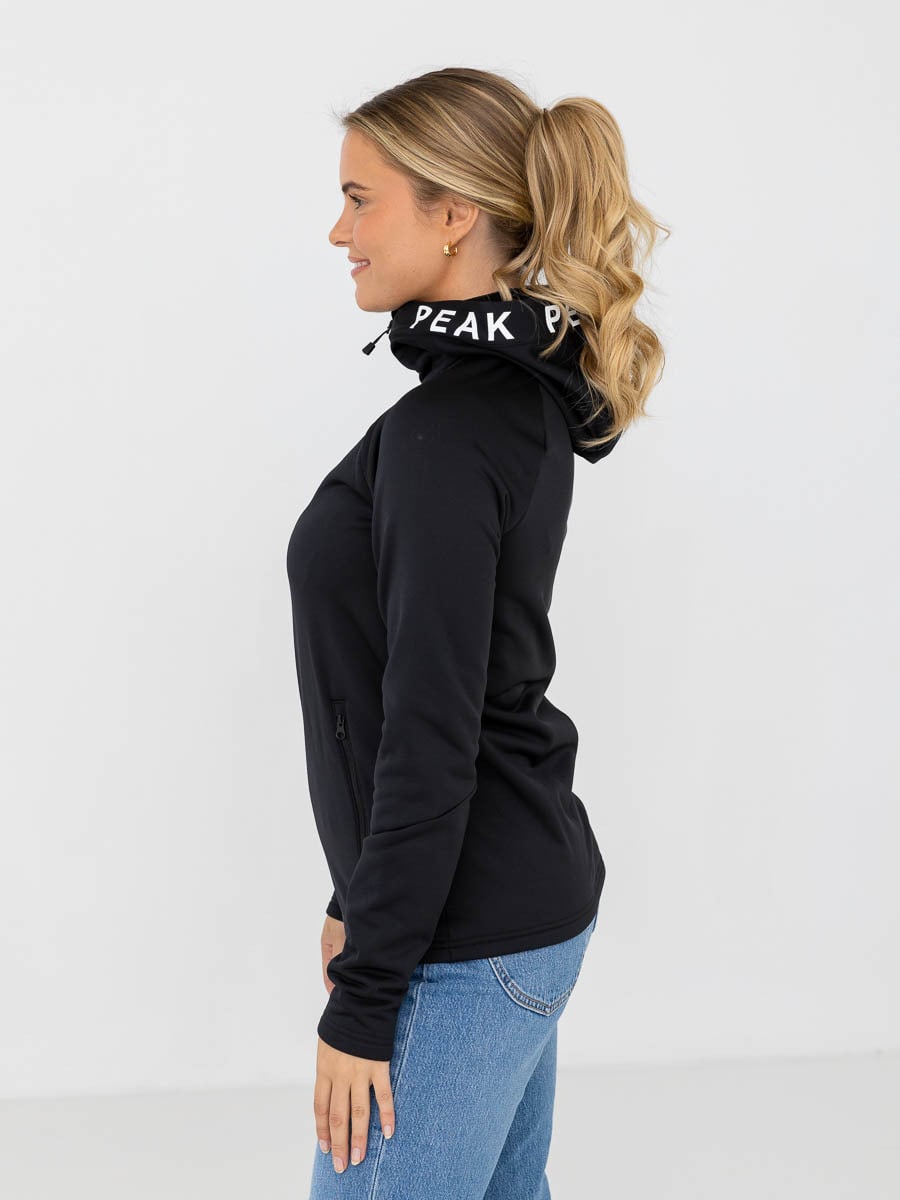 Peak Performance Rider Mid Zip Hood Black