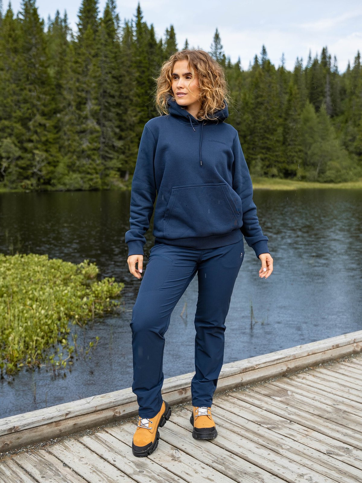 Peak Performance Original Small Logo Hood BLUE SHADOW