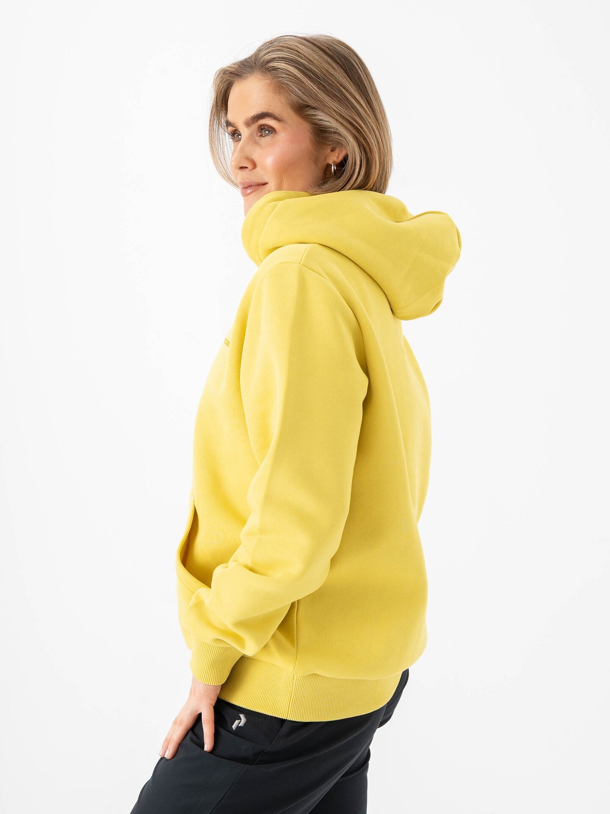 Peak Performance Original Small Logo Hood Canary Lime