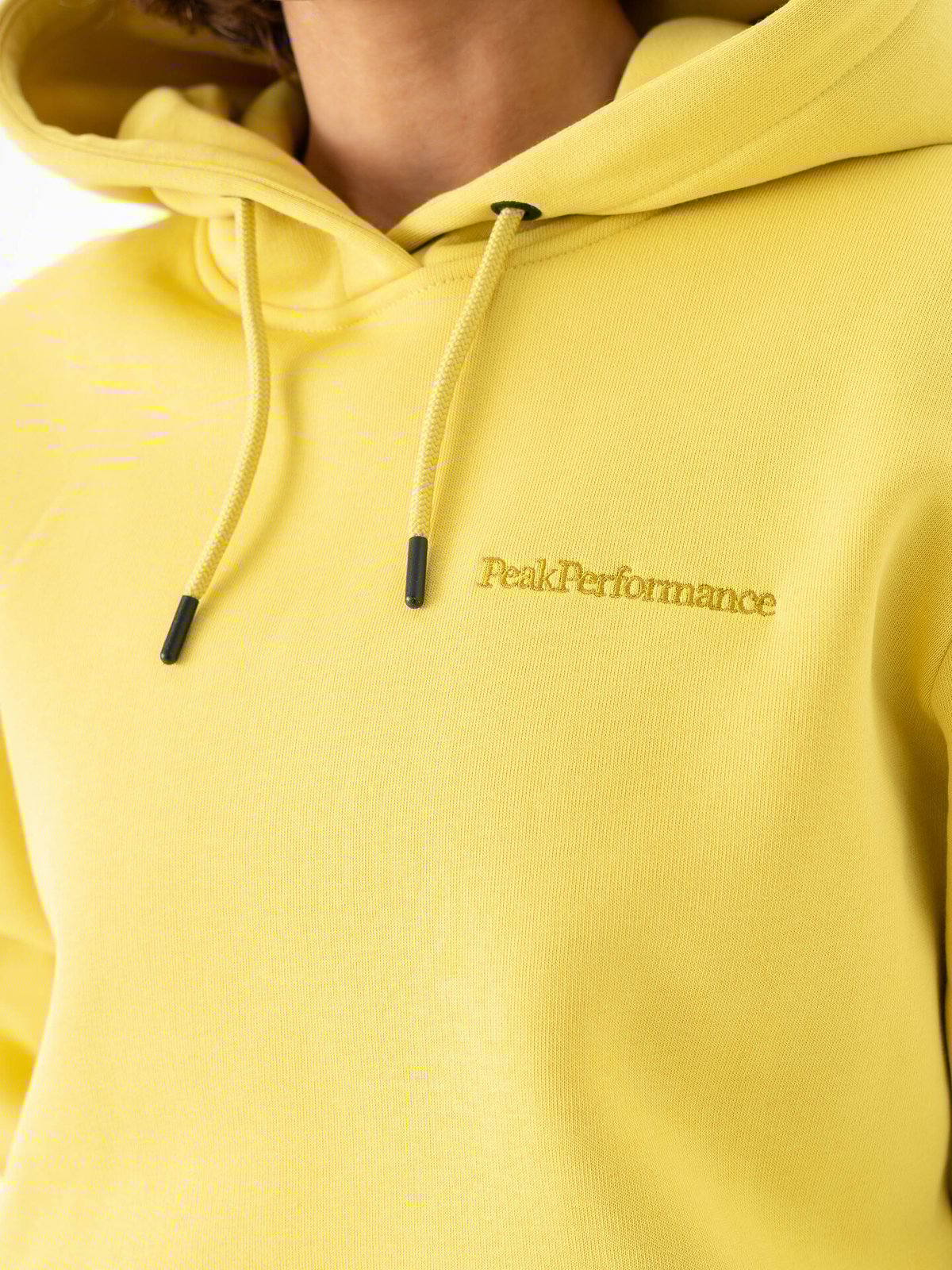 Peak Performance Original Small Logo Hood Canary Lime