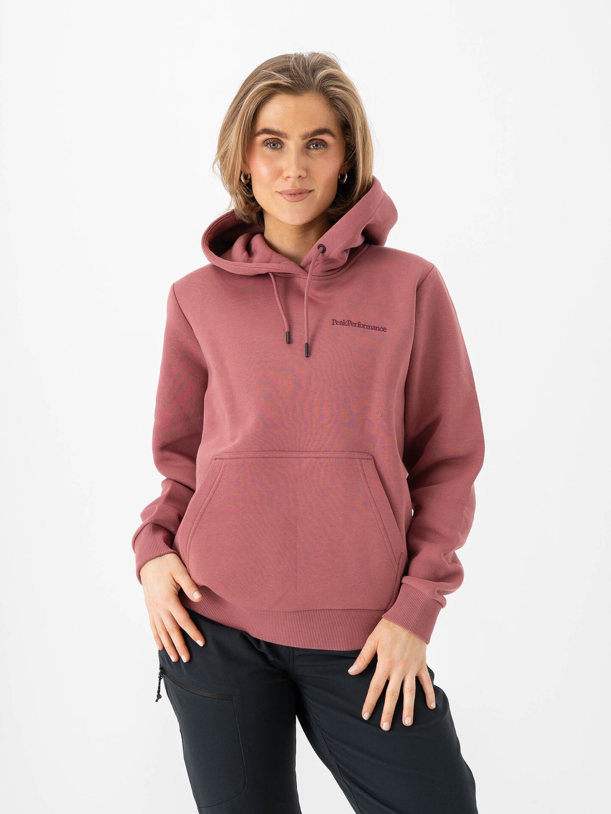 Peak Performance Original Small Logo Hood Wild Rouge
