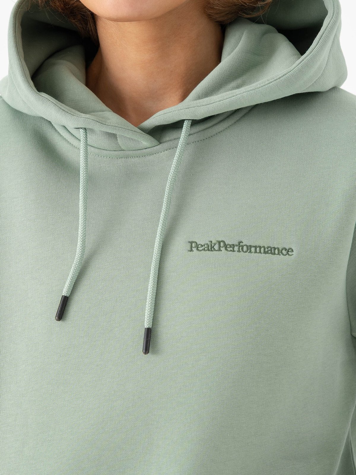 Peak Performance Original Small Logo Hood Green Valley