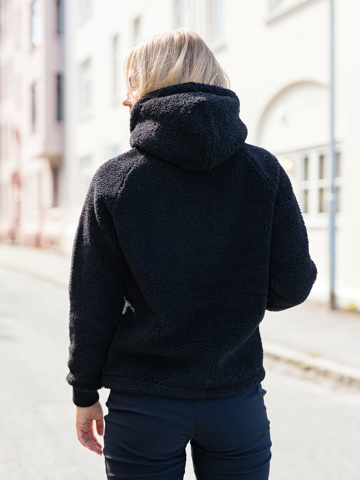 Peak Performance Ground Pile Half Zip Hood Black