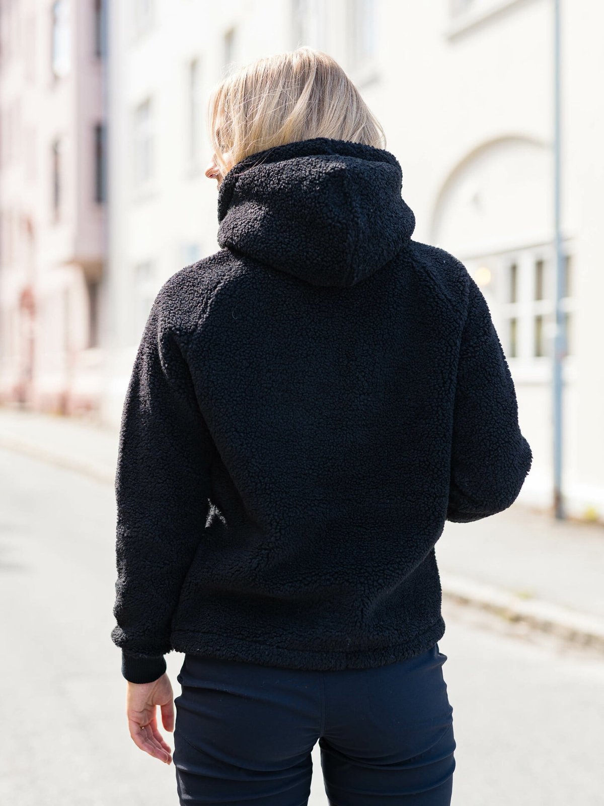 Peak Performance Ground Pile Half Zip Hood Black