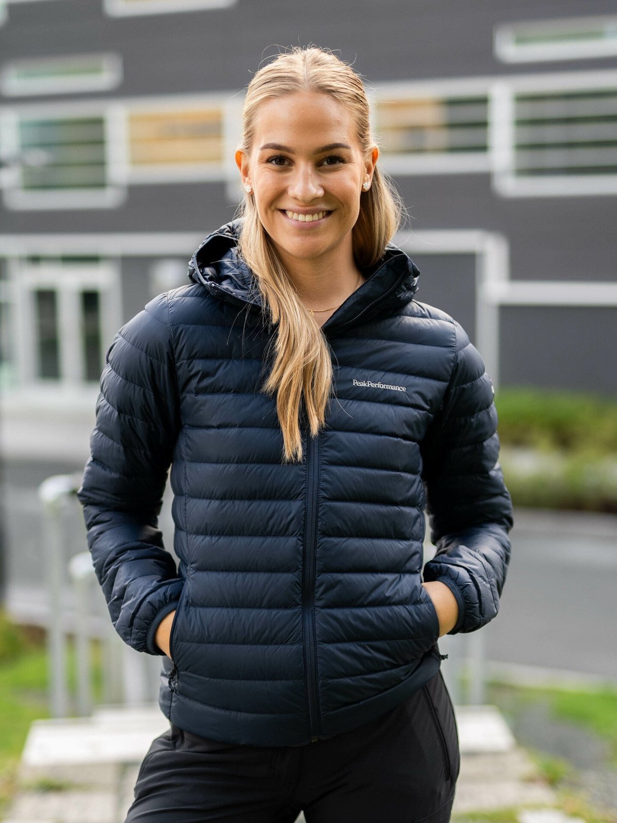 Peak Performance Down Liner Hood Jacket Blue Shadow